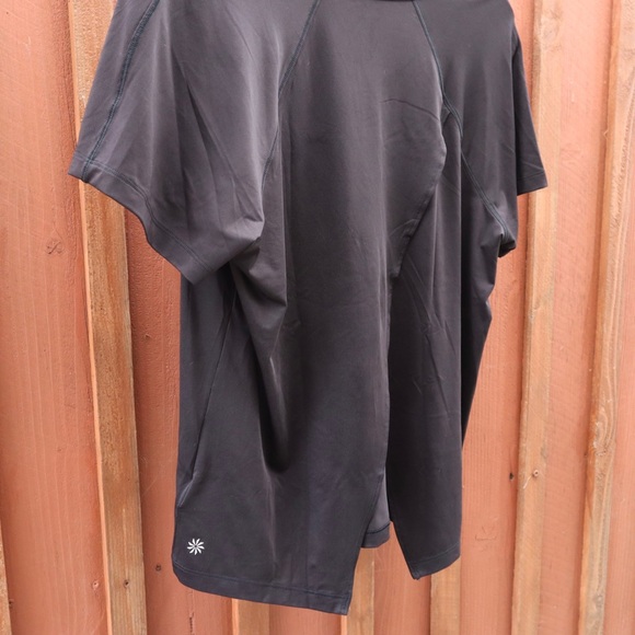Athleta Black Workout Yoga Gym Open Back T Shirt size Medium Women - Picture 9 of 12